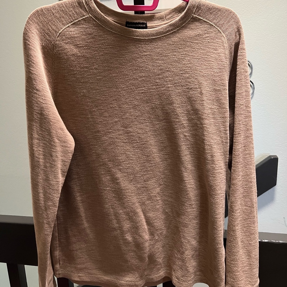 Banana Republic Men's Tan Long Sleeve Sweater #235